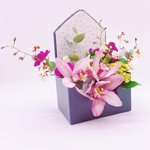 FLOWER BOX CARD PINK