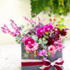 FLOER BOX CARD GRAY E PINK