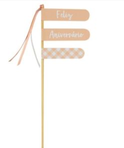 PLAQUINHA DECORATIVA FELIZ ANIVERSARIO XADREZ