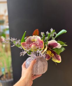 MURANO ROSA COM ORQUIDEAS