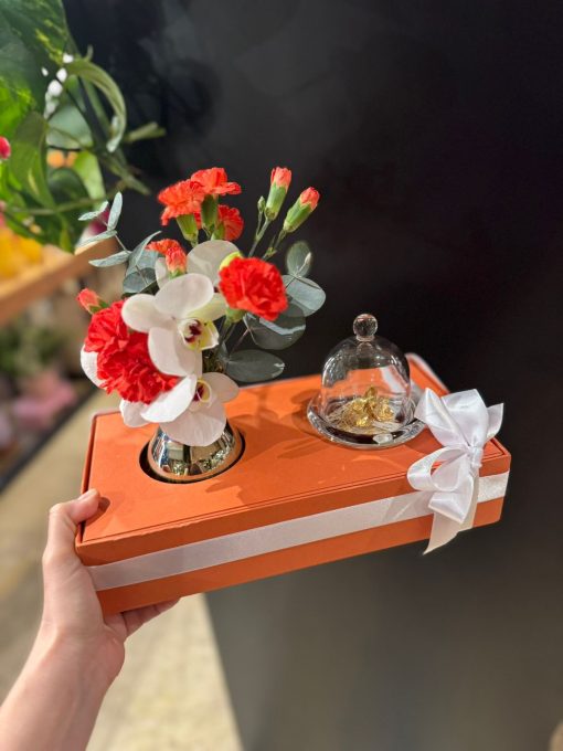 FLOWERS & ANEL FLOR FOLHEADO